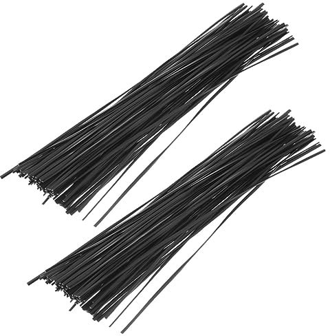 HOMSFOU Pvc Beschichteter Bindedraht 0,55x150mm 1000 Stück Gartendraht Flexible Pflanzendrahtbinder Für Garten Kabelmanagement Und Selbstgemacht Befestigung Schwarz