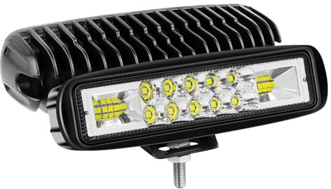 Willpower 2pcs 6 Inch 24W LED Work Light Bar, Spot Flood Combo 12V 24V Offroad Driving Lights Fog Lamps for Truck Tractor 4x4 Car ATV Motorbike Motorcycle, 6000K White, IP67, LED Reverse Lights