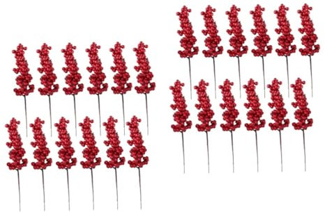TOPBATHY STK Weihnachtsrote Frucht künstliche Beeren burgunderrote Beerenpflücker Weihnachts Party weihnachtsdeko die rot Weihnachtsgirlande Weihnachtsschmuck Weihnachtsbaum Schaum