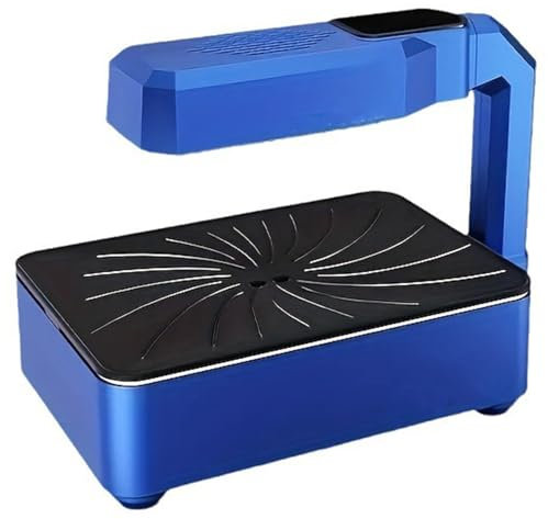 WOTZOV Barbecue sans fumée, Four électrique sans fumée, Grils de Contact électriques, 80°-280°, écran LCD, Plaque de Cuisson antiadhésive, pour fête, Camping