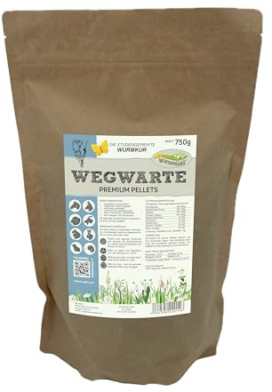 Wegwarte/Futterzichorie Pellets (750g) WiesenGold® – Bitterkraut zur Entwurmung und Parasitenabwehr mit hohem Inulingehalt für Pferde und Tiere, naturnaher und insektenschonender Anbau,