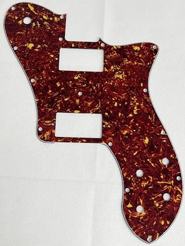 For Fit Fender Professional Tele Deluxe Humbucker Style Guitar Pickguard (4-lagig Red Tortoise)