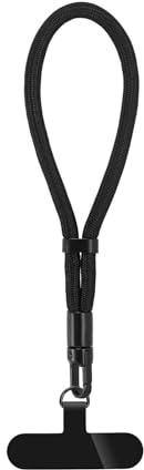 Votvloay Cordino per Cellulare Telefono Universale,Rimovibile Cordino da Collo Nylon Catena Collana Tracolla con Toppa di Fissaggio Compatibile con Smartphone dei Casi - Nero