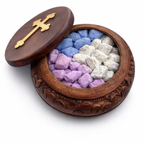 misticSparks Athos Kloster Weihrauch handgemacht – 3 Duftvarianten in edler Holzbox – Natürliches Räucherwerk für Rituale, Meditation und Achtsamkeit (Floral & Entspannend)