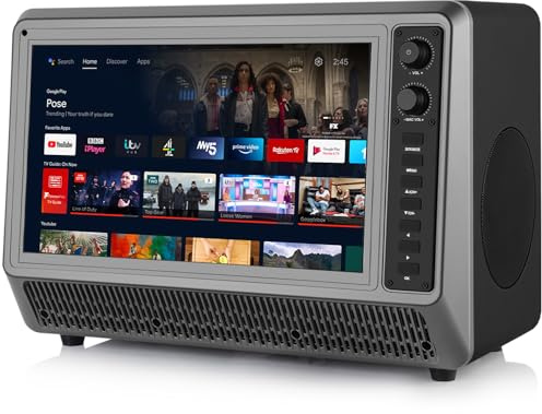Feihe 15.6” Small Smart TV Built-in Bluetooth Speaker System, 200W Peak Power, 1080P FHD Smart Television with Wi-Fi/HDMI/USB/AUX for Home Entertainment & Camping