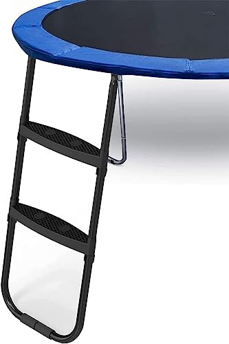 Échelle de trampoline pour enfants avec larges marches antidérapantes et crochets universels 2 marches et accessoire pour trampolines (101 cm x 33 cm)