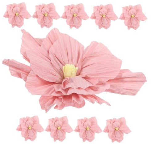 TOYANDONA 10 Pezzi Fiori di Carta Crespa 25 CM Decorazioni Floreali per Feste Matrimonio Cameretta Shower