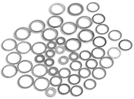 Lkq-Flache Unterlegscheiben M4-M26 Aluminum Flat Washer Flat Ring Gasket Plug Oil Seal Fittings Fastener Washers, fest und haltbar(8X12X1.0mm,10pcs)