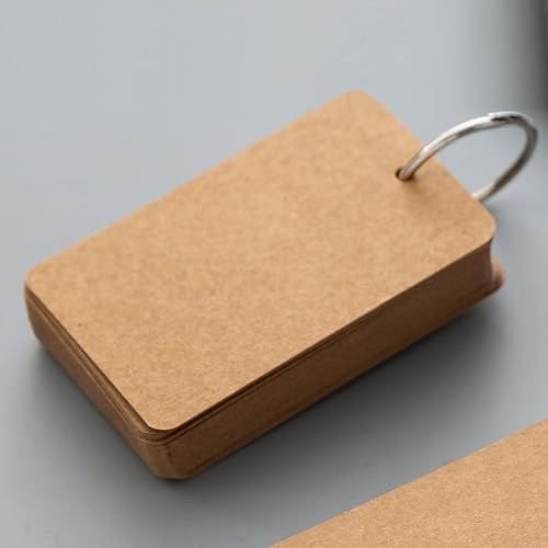 Namzi Ring Bound Notebook, Creative Portable Memo Pad, Ideal as Word Book & Loose-Leaf Card Notebook, Steno Pad for On-the-Go Use (7×4cm/2.75×1.57inch, 2 Pcs,Kahki)
