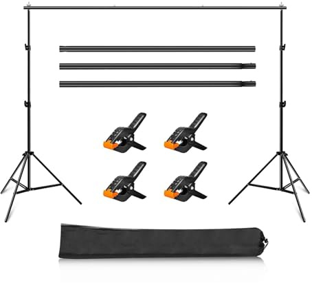 2 x 2 m fotostudio bakgrundsstöd stöd bakgrund tvärstång konsolsats (inkluderar inte bakgrund)