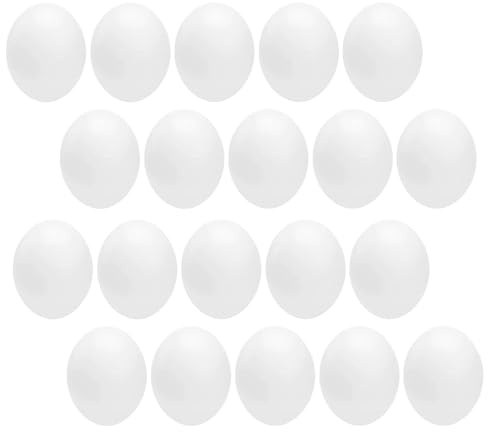 ROMISBABA 24Pcs Artificial Bird Eggs for Parrots and Conures, Realistic Nesting Decoy Eggs for Breeding and Egg-Laying Deterrent, Sturdy Plastic Supplies for Aviaries and Pet Birds