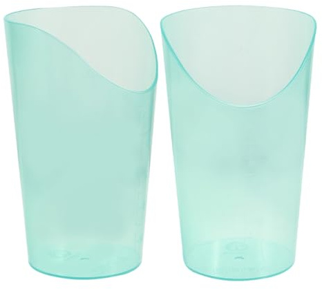 WRITWAA Elderly Drinking Beaker Anti-spill Cup 250ml 2pcs Set Bedridden Patient Water Bottle with Slanted Spout for Adult Dysphagia Care