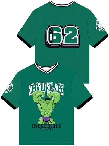 Marvel T-Shirt, Maillot De Football Enfant L’Incroyable Hulk pour Garçon, Vêtements pour Garçon