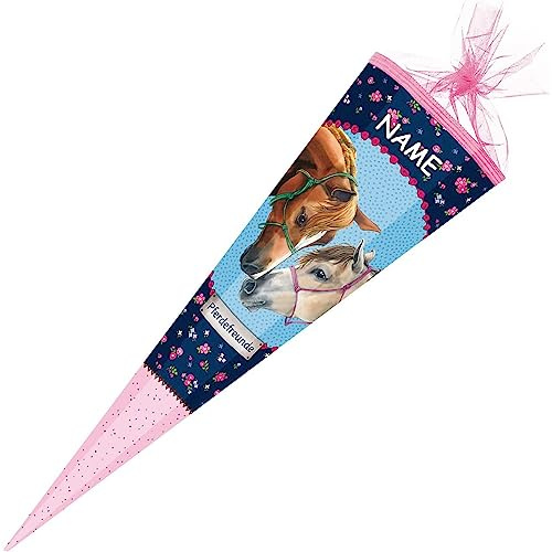 Nestler personalisiert mit Name - 6858476 Schultüte Coppenrath Pferdefreunde, 85 cm 6-eckig