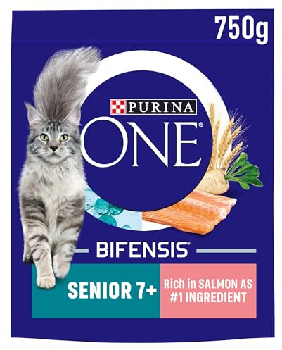 PURINA ONE Senior 7+ Salmon Dry Cat Food 750g