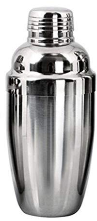 Coctelera de acero inoxidable de 250 ml, coctelera de martini de tamaño pequeño con colador y tapa superior