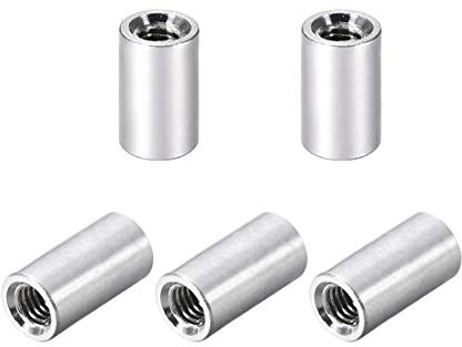sourcing map 5St Runde Säulen Abstandshalter Buchse Aluminium M3x10mm