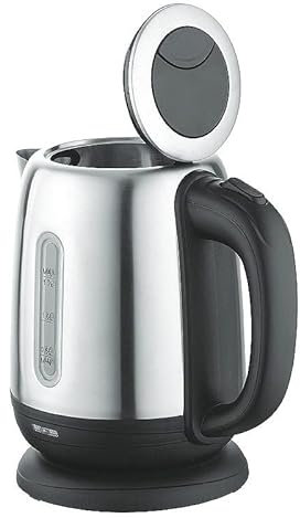 Ourklick Hervidor de agua eléctrico Pequeño, 1,2 litros, 2200 Watios, Acero Inoxidable, ebullición rápida, apagado automático y protección contra la ebullición en seco