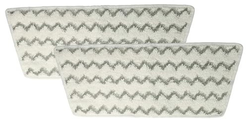 vhbw 2x Wischbezug kompatibel mit Vileda Steam One XXL Dampfreiniger, Dampfmop - Mikrofaser Grau Weiß