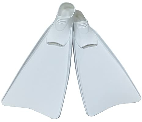 ENEN Schwimmflossen, Schnorchelflossen kurz Verstellbare Flossen für Erwachsene zum Schnorcheln, Schwimmen (Weiß,M(38-39Meter))