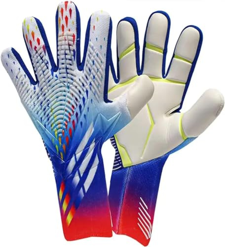 XUEQI Guantes De Fútbol para Jóvenes, Guantes De Portero, Guantes De Portero De Fútbol De Látex para Hombres Profesionales, Guantes De Portero De Fútbol con Protección para Los Dedos 7 B
