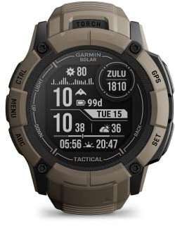 Garmin Instinct 2X Solar Tactical Smartwatch, 50mm, Ricarica solare, Autonomia infinita, Torcia LED, Kill Switch, Visore notturno, GPS, Cardio, SpO2, Pay (Coyote Tan) (Ricondizionato)