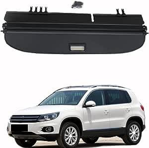 YSOLDA Laderaumabdeckung für V-W Tiguan 2010-2016 (Requires Screw mounting Base),Einziehbar Kofferraumabdeckung,Cargo Cover,Autozubehör
