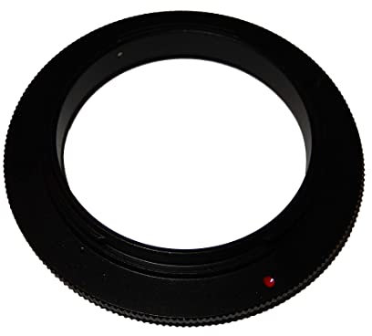 vhbw 52 mm Retroadapter kompatibel mit Nikon D70, D70s, D600, D7000, D80, D700, D60 Kamera - Umkehrring für 52 mm Objektiv