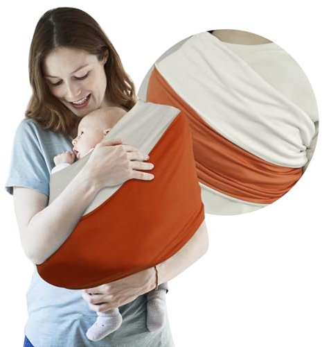 Aohcae Tragetuch Baby Neugeboren, Babytragetuch Ohne Binden Babytrage Neugeborene ab Geburt Tragetuch Baby Ohne Binden für Neugeborene mit Einem Gewicht von Bis zu 16 KG