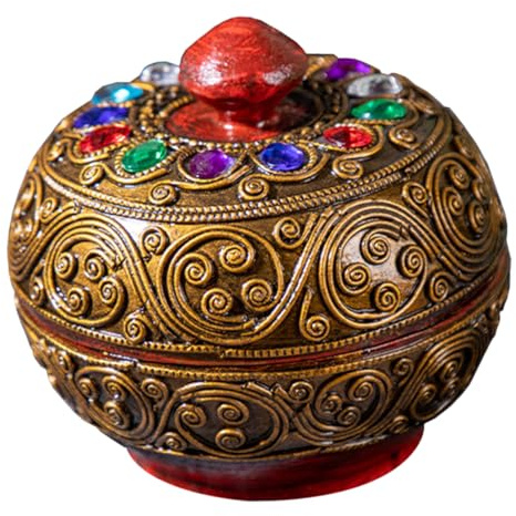 Milisten Kasten Handgefertigte Schmuckschatulle Aus Glas Schatzkiste Antikes Schmuckkästchen Vintage-schmuckkästchen Antike Schmuckschatulle Schreibtisch Thailand Hölzern