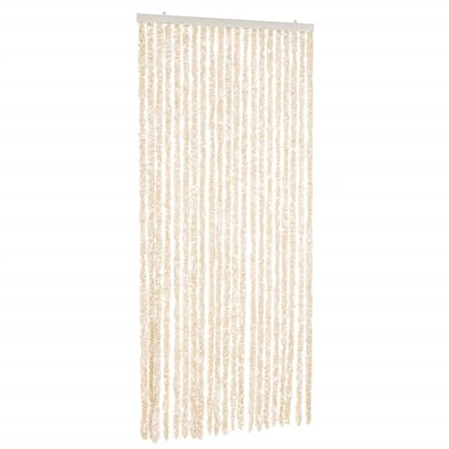 vidaXL Fliegenvorhang Beige und Weiß 90x200 cm Chenille