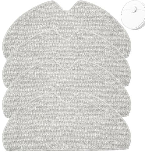 KiimSin Wischtücher Zubehörset für Dreame D10s /D10s pro Roboter Staubsauger, Mikrofaser Wischtuch Ersatzteile, 4 Stück