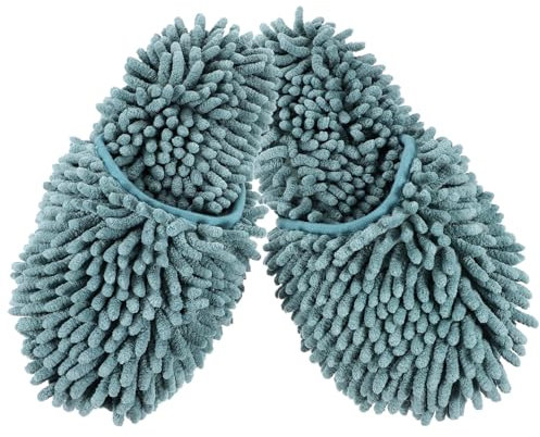 KOMBIUDA Zapatillas Mop Chenilla Reutilizables Absorbentes Antideslizantes para Limpieza Práctica Doméstica Versátiles Talla Única