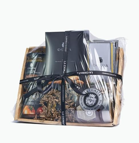 Cesta Gourmet Pequeña Nº1 La Chinata - Regalo Selección de Productos Gourmet - Ideal para Amantes de la Gastronomía - Set de Aperitivos Exclusivos