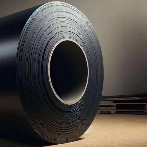 AirTech-UK PVC Strip Roll Curtain 200mm Wide x 2mm Thick x 50m Long For Doorway Black Opaque