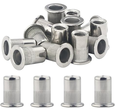 GIVIHGETI 200 dadi rivetti M5 in acciaio inox per rivetti filettati Nutsert dadi per rivetti ciechi per metallo e pannelli di plastica