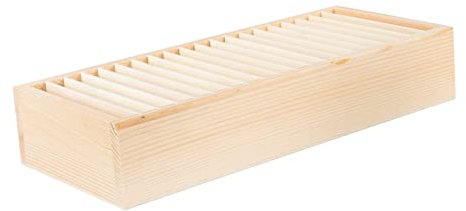 IWOWHERO Holz Aufbewahrungsbox Für Geschenkband Tischständer DIY Bastelband Organizer Praktisch Vielseitig Für Bastelarbeiten Und Geschenkverpackung