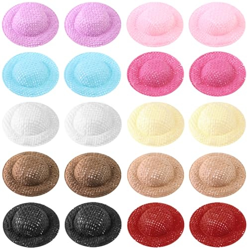 Niuhong 20 Pcs Formelle Mini-Hüte Handwerk Zylinderhut Klein Top Weinflache Mützen Set Miniatur Zylinder Magier Hüte Schneemann Niedliche Kleiner Hut DIY Minihüte Weihnachts Festivaldekoration (B)