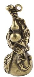 FYDCYHM Porte-clés statue en bronze antique avec accents dorés – Décoration de méditation zen pour salon, spa ou studio de yoga