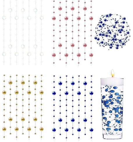 EUYKQNOI 12 Stück wasserperlen durchsichtig Wasserperlen Schwimmkerzen Schwimmende Perlen Schwimmende Kerzen Schwimmkerzen für Vase, Wasserflaschenfüller, Hochzeit, Tischdekoration (1,2 M)Keine Kerzen