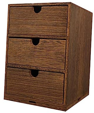 VILLFUL Portaoggetti in Materiale Ligneo Scatola Di Archiviazione Retrò Per Ufficio e Casa Organizzazione Di Accessori Da Cucina e Cosmetici