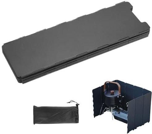 zwxqe Protezione per fornello da Campeggio Portatile - Pieghevole per Una Protezione Stabile dalle Fiamme, Design Leggero con Facile Installazione e per Il Trasporto, Attrezzatura da Cucina d