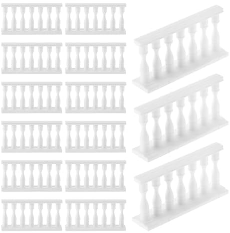 Mini Clôture en Résine 24pcs Style Romain pour Modèles | Blanc, Détails Authentiques, Installation Facile, Usage pour Jardin DIY et Projets de Sable