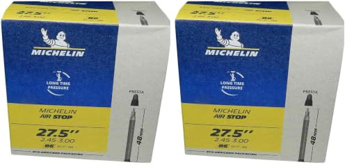 Michelin 0327PLUS Fahrradschlauch Fahrrad Unisex Erwachsene, Schwarz, 27.5 (Packung mit 2)