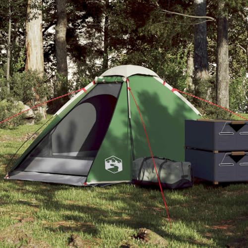 LoogCape Cúpula Tienda de campaña para 2 personas, color verde, resistente al agua, poliéster 185T, revestimiento de poliuretano, techo para lluvia con conector E, fácil de transportar para camping
