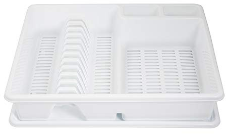 Escurre Platos Rectangular Con Bandeja Anti Goteo Plástico 49x39x10 (Alt.) cm.