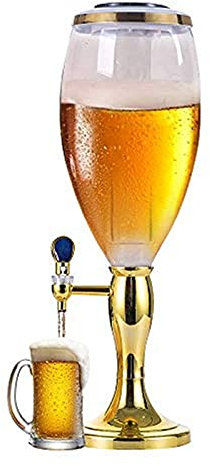 SXA Dispensador De Cerveza De La Torre De La Cerveza De 105Oz Dispensador De Bebidas con El Tubo De Hielo para El Restaurante Family Buffet Bar