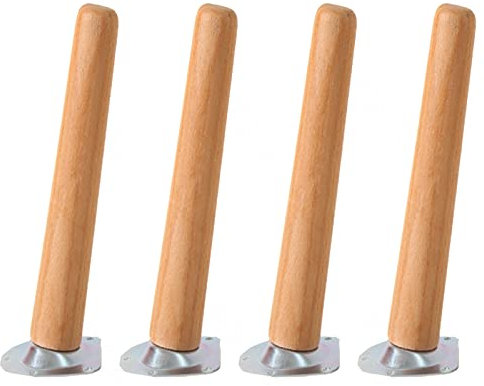 Pxzybd Möbelbeine Holz, schräge Tischbeine, Sofabeine, Schrankbeine, Ersatz Möbelfüße 10cm 15cm 20cm 25cm 30cm 35cm 40cm Möbelfüsse, Tischfüße mit Schrauben und Montageplatten,5cm(1.97in)