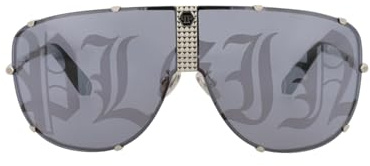 Philipp Plein Occhiali da Sole SPP075M Palladio lucido 69/8/140 Uomo