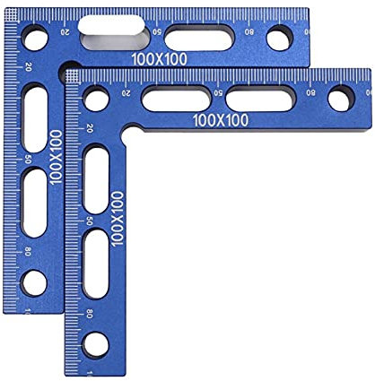 Pinces de banc Pinces à angle droit en aluminium Fixation auxiliaire en forme de L à 90 degrés Positionnement de la planche d'épissage Règle en forme de L Clip de positionneur pour établi, travail d